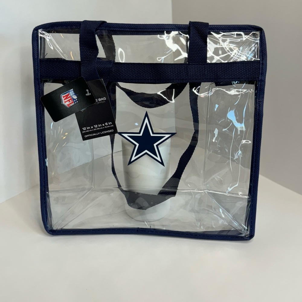 NFL DALLAS COWBOYS CLEAR STADIUM APPROVED TOTE BAG NWT